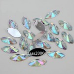 ОВАЛ риволи 7*15 мм crystal AB