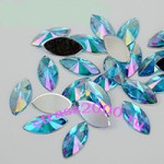ОВАЛ риволи 7*15 мм aquamarine AB